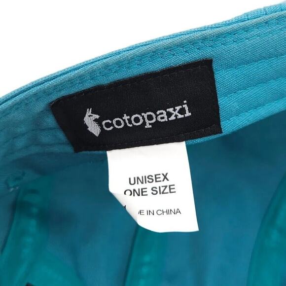 Cotopaxi Do Good 5 Panel Adjustable Hat Cap Outdoor Strap Teal Blue Adult Unisex - Picture 6 of 7